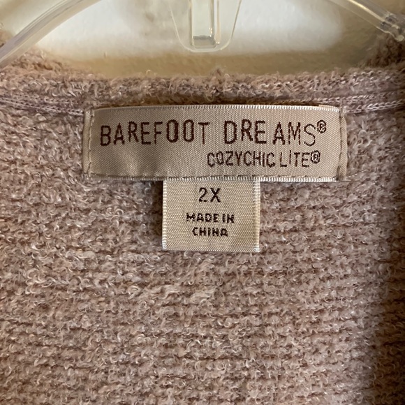 Barefoot Dreams size 2X CozyChic Lite Hooded Cardigan - Picture 2 of 9